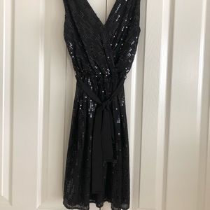 Express dressy black sequins dress